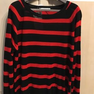 Zara red and black light WT knit Ladies sweater